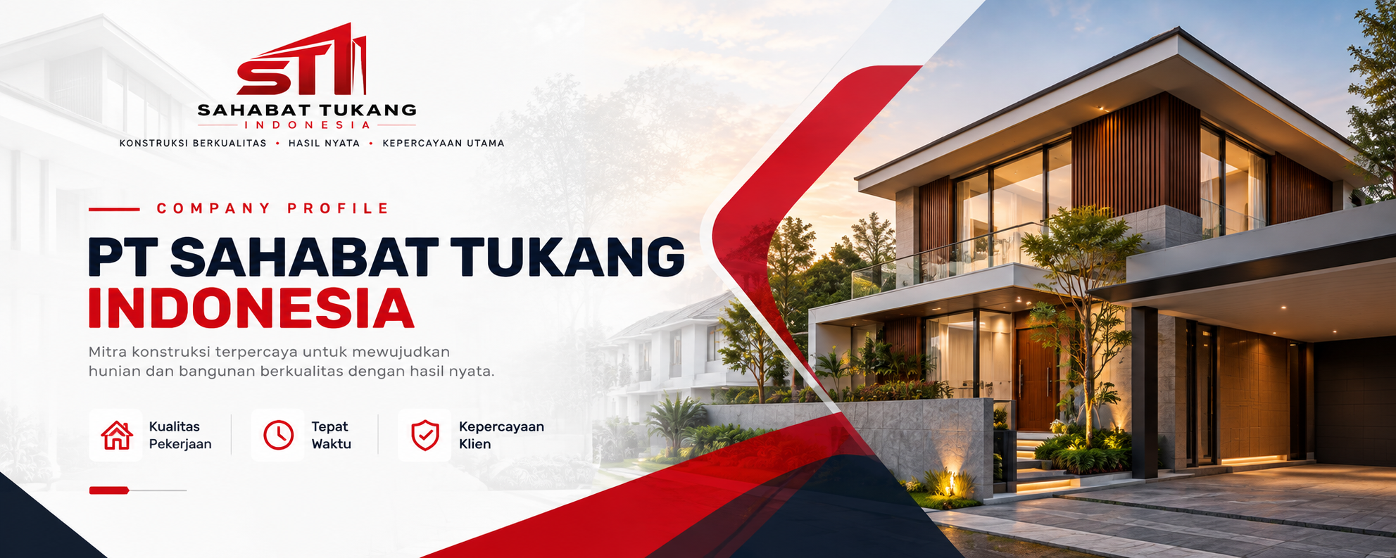 Modern Construction Company Profile Banner